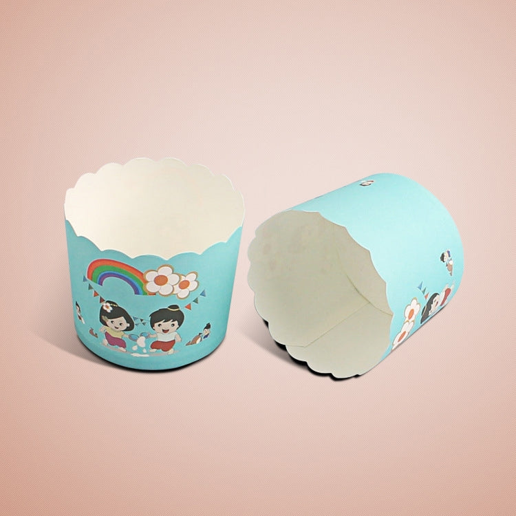 24pcs / Pack Round Lamination Cake Cup Muffin Cases Chocolate Cupcake Liner Baking Cup, Size: 7 x 6 x 5.5cm, Random Color Delivery