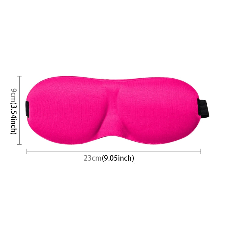 3D Portable Shading Sleep Rest Aid Cover Eye Patch Sleeping Mask Female Cute Eye Mask(Magenta)