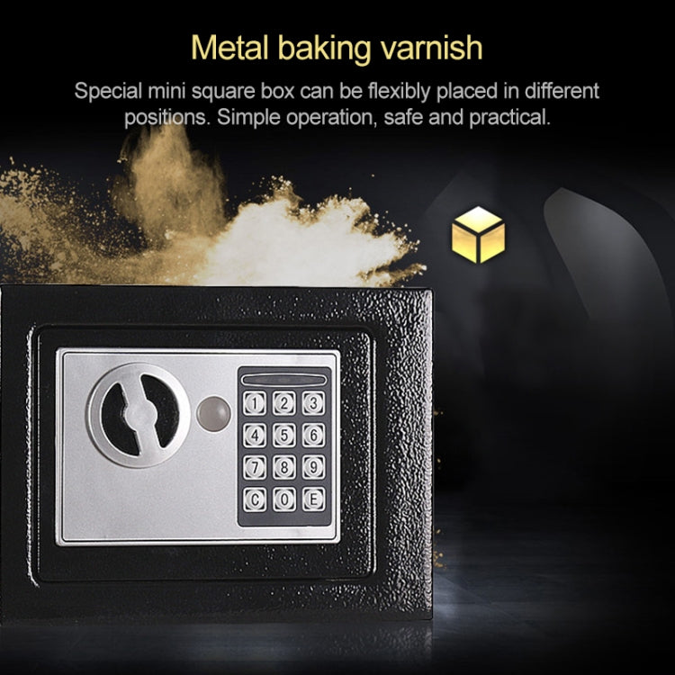 17E Home Mini Electronic Security Lock Box Wall Cabinet Safety Box without Coin-operated Function(Obsidian Black) - Safety Box by PMC Jewellery | Online Shopping South Africa | PMC Jewellery | Buy Now Pay Later Mobicred