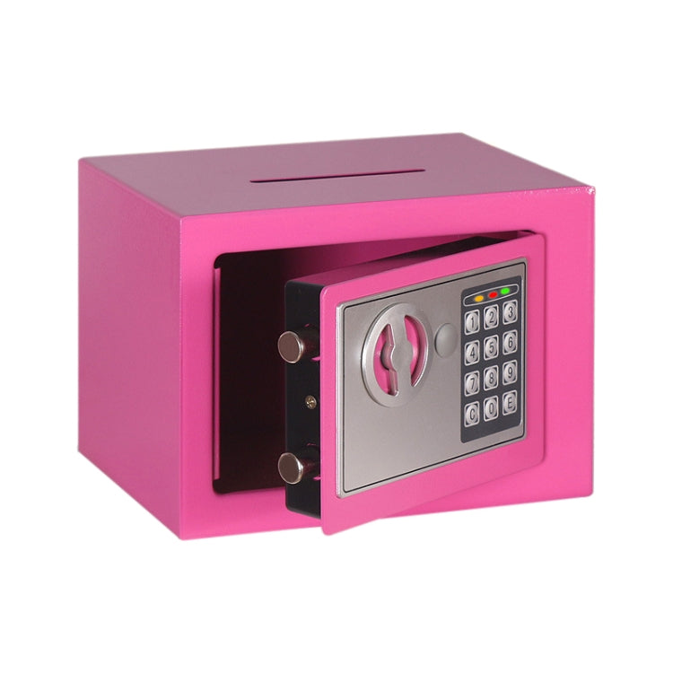 17E Home Mini Electronic Security Lock Box Wall Cabinet Safety Box with Coin-operated Function(Pink) - Safety Box by PMC Jewellery | Online Shopping South Africa | PMC Jewellery | Buy Now Pay Later Mobicred