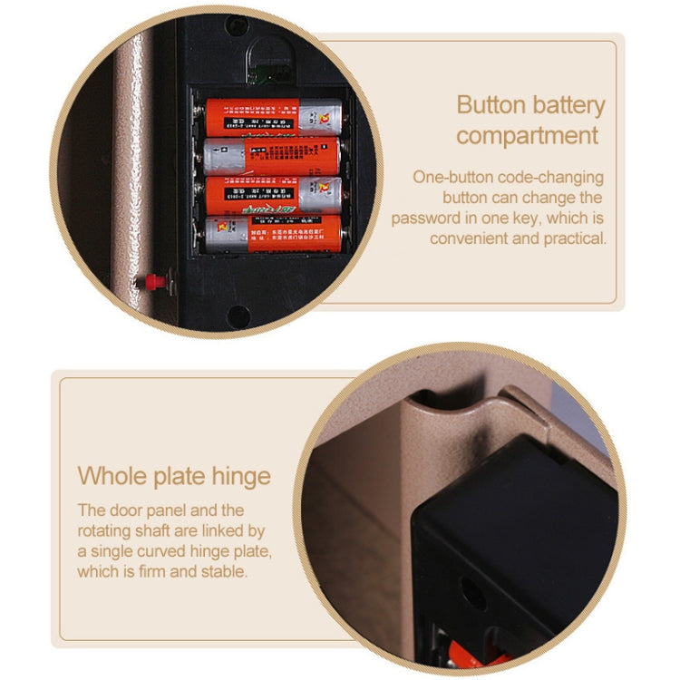 17E Home Mini Electronic Security Lock Box Wall Cabinet Safety Box with Coin-operated Function(Obsidian Black) - free shipping - PMC Jewellery - Order now!