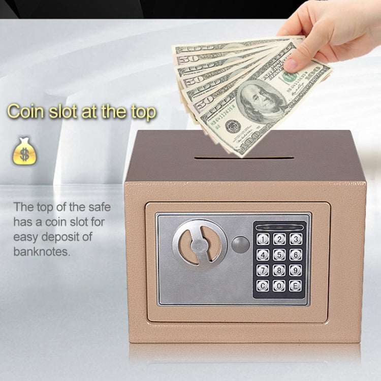 17E Home Mini Electronic Security Lock Box Wall Cabinet Safety Box with Coin-operated Function(Obsidian Black) - free shipping - PMC Jewellery - Order now!