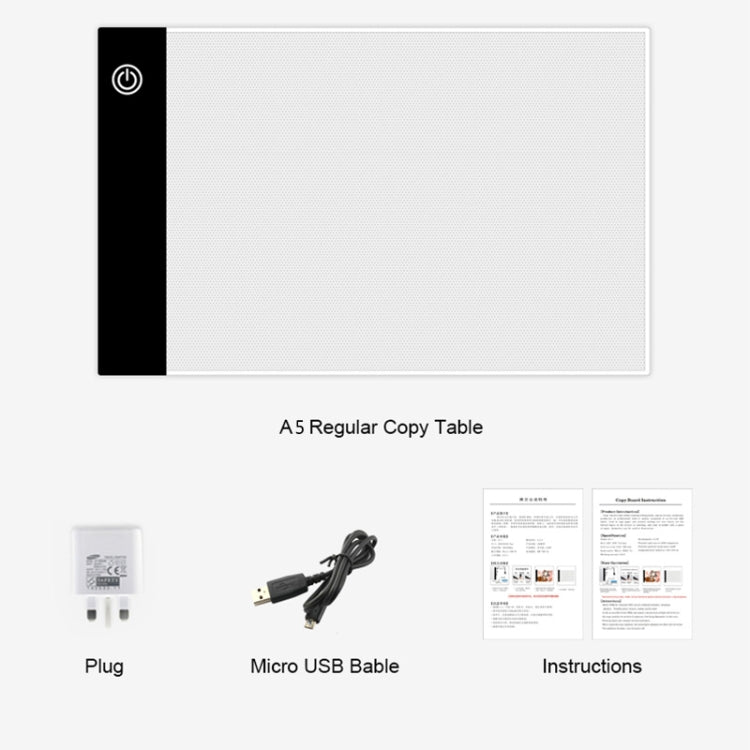 A5 Size Ultra-thin USB Three Level of Brightness Dimmable Acrylic Copy Boards Anime Sketch Drawing Sketchpad, with USB Cable & Plug - by PMC TechLife | Online Shopping South Africa | PMC TechLife | Buy Now Pay Later Mobicred