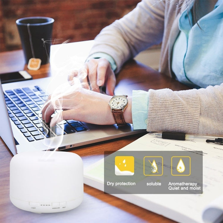 T500 Remote Control Clear White Air Humidifier Automatic Alcohol Sprayer Essential Oil Diffuser Ultrasonic Mist Maker Ultrasonic Aroma Diffuser Atomizer Color LED, Capacity: 500ml, DC 24V, US Plug