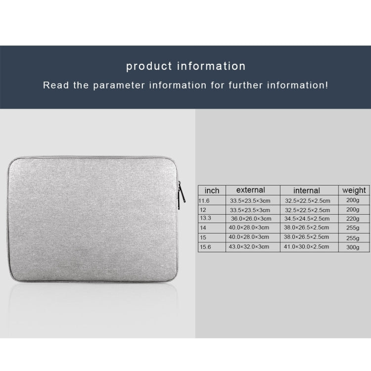 For 15.6 inch and Below Universal Oxford Cloth Business Inner Package Laptop Tablet Bag(Dark Gray)