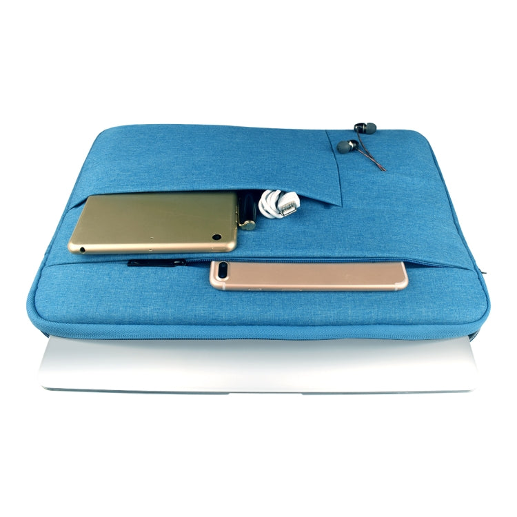 Universal Multiple Pockets Wearable Oxford Cloth Soft Portable Leisurely Laptop Tablet Bag, For 15.6 inch and Below Macbook, Samsung, Lenovo, Sony, DELL Alienware, CHUWI, ASUS, HP (Grey)