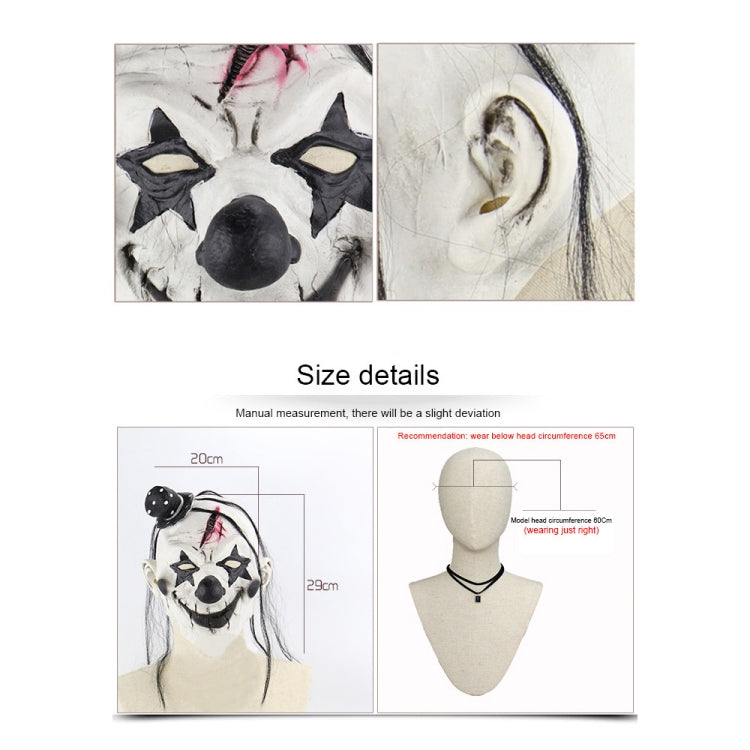 Halloween Festival Party Latex Devil Clown Frightened Mask Headgear, with Hair - Halloween Masks by PMC TechLife | Online Shopping South Africa | PMC TechLife