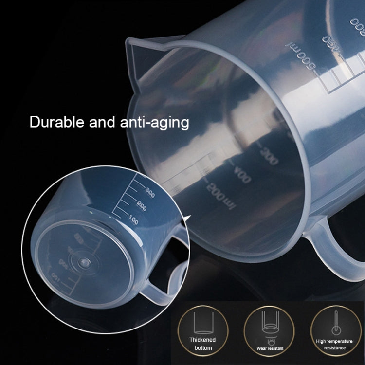 500ml PP Plastic Flask Digital Measuring Cup Cylinder Scale Measure Glass Lab Laboratory Tools(Transparent)