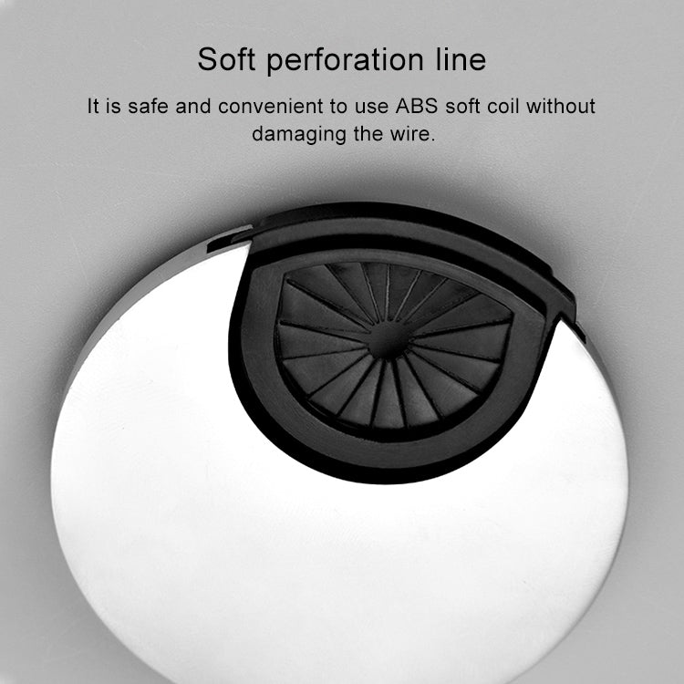 2 PCS Desk Computer Desktop Zinc Alloy Round Threading Box Hole Cover, Hole Diameter: 50mm (Matte Black)