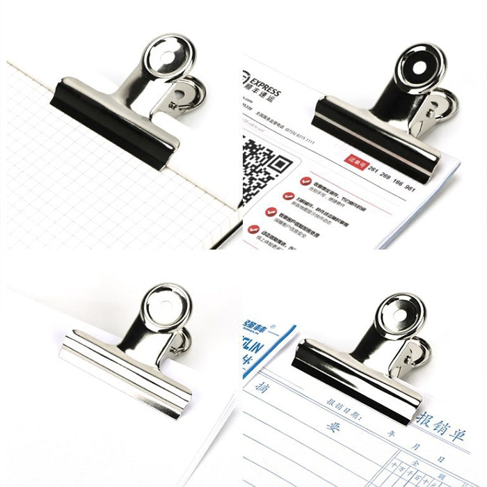 100PCS 22mm Silver Metal Stainless Steel Round Clip Notes Letter Paper Clip Office Bind Clip - File Folder by PMC TechLife | Online Shopping South Africa | PMC TechLife