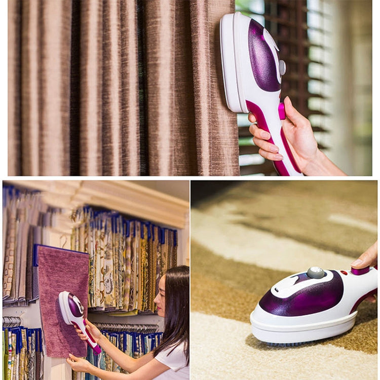 Multifunction Household Handheld Steamer Travel Portable Hand - Held Steam Hanging Hot Machine Ceramic Bottom with Flannelette Brush & Hair Brush & Measuring Cup,EU Plug(Purple) - free shipping - PMC TechLife - Order now!
