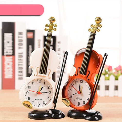 Multi-functional Originality Violin Electronics Pointer Alarm Clock with Pen Holder (Red) - Alarm Clocks by PMc TechLife | Online Shopping South Africa | PMc TechLife | Buy Now Pay Later Mobicred