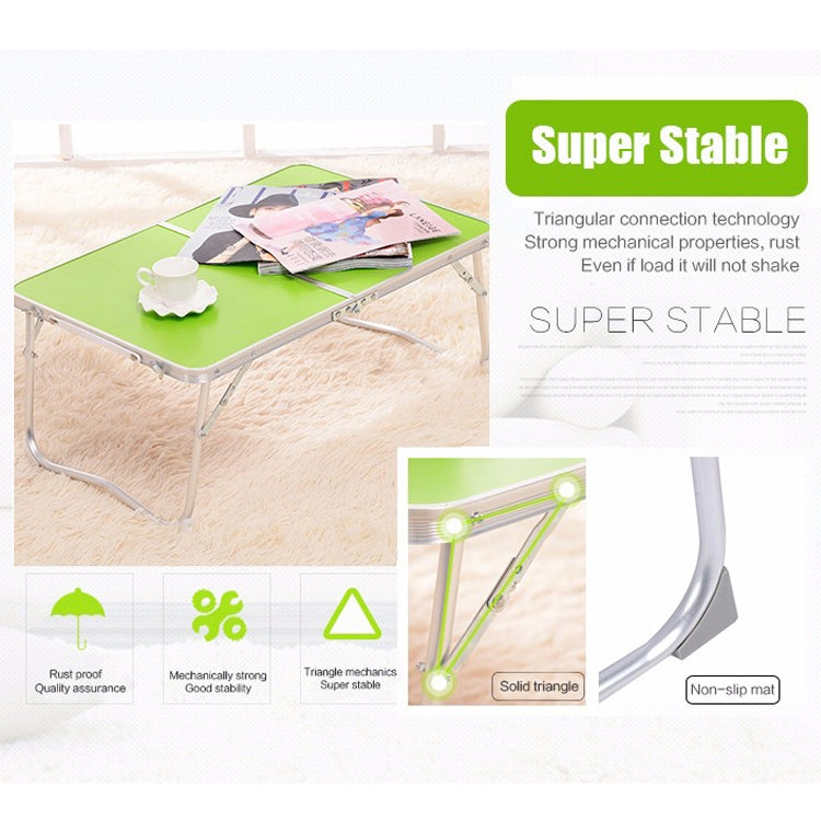 Plastic Mat Adjustable Portable Laptop Table Folding Stand Computer Reading Desk Bed Tray (Sapphire Blue)
