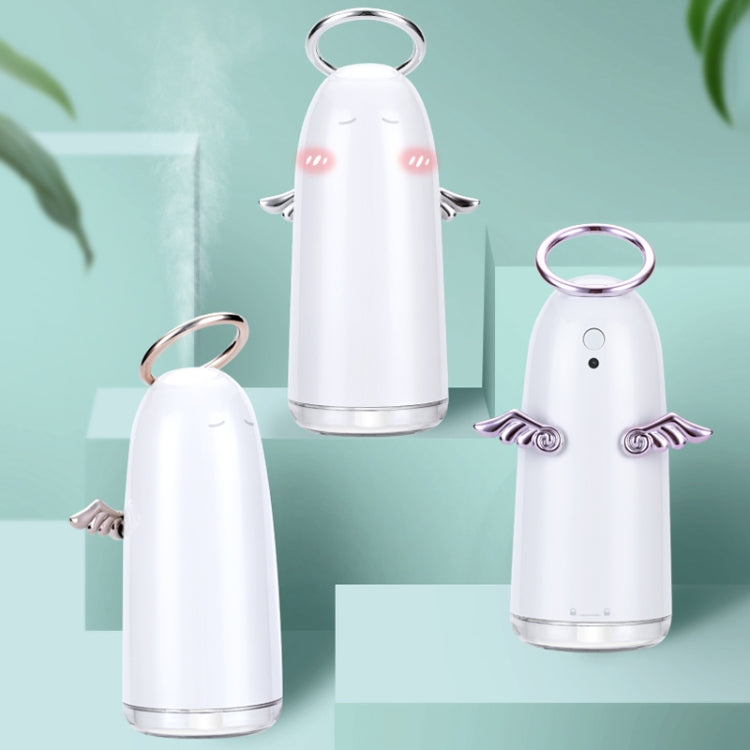 TSHM0 Mini Angel Atomizing Humidifier with Colorful Night Lights, Water Tank Capacity: 230mL (Silver) - free shipping - PMC TechLife - Order now!