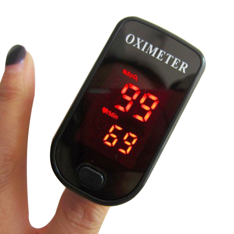 Finger Pulse Oximete LED HD Display Portable Oximeter Equipment Blood Oxygen Monitor Pulse Oximeter(Black)