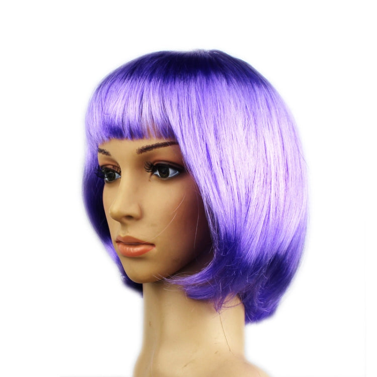 Party Cosplay Headwear Straight Short PET Wigs For Female(Lavender) - free shipping - PMC Jewellery - Order now!
