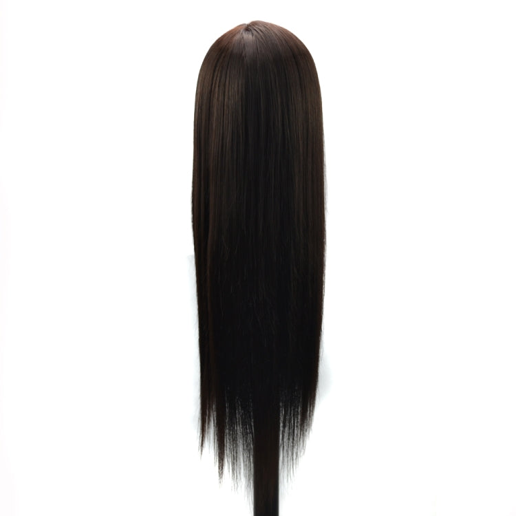 Practice Disc Hair Braided Mannequin Head Wig Styling Trimming Head Model(Black)