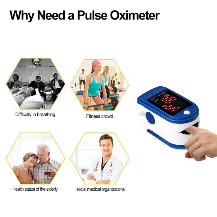 Precision Finger Pulse Oximeter Blood Oxygen Monitor(Black) - Finger Pulse Oximeter by PMC TechLife | Online Shopping South Africa | PMC TechLife