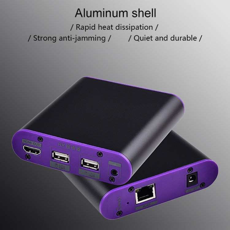 CAT872-KVM HDMI Extender (Receiver & Sender) over CAT5e/CAT6 Cable with USB Port and KVM Function, Transmission Distance: 200m(US Plug) - Amplifier by PMC Jewellery | Online Shopping South Africa | PMC Jewellery | Buy Now Pay Later Mobicred