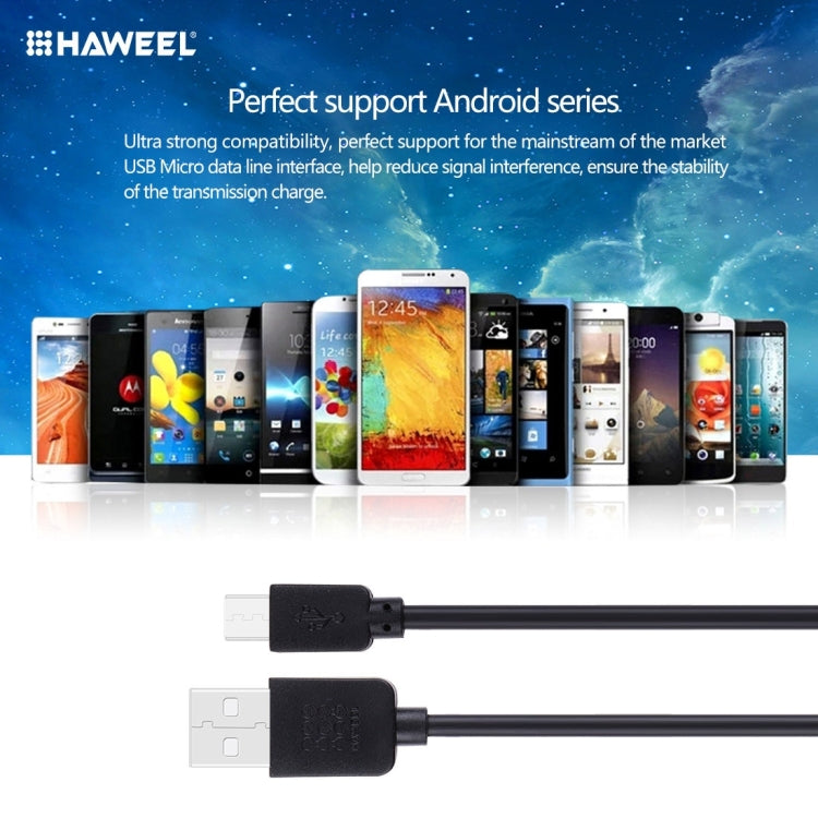 5 PCS HAWEEL 1m High Speed Micro USB to USB Data Sync Charging Cable Kits, For Samsung, Huawei, Xiaomi, LG, HTC and other Smartphones