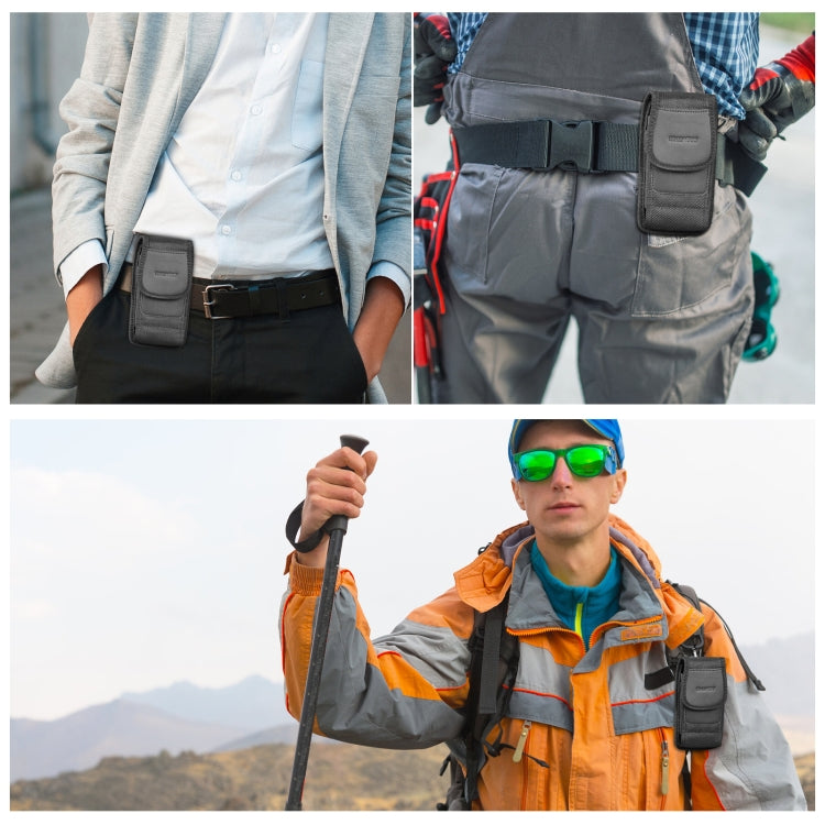 HAWEEL 4.7-6.1 inch Nylon Cloth Phone Belt Clip Carrying Pouch with Card Slot (Black) - free shipping - PMC Jewellery - Order now!