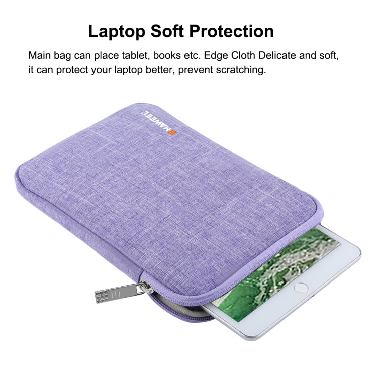 HAWEEL 7.9 inch Sleeve Case Zipper Briefcase Carrying Bag, For iPad mini 4 / iPad mini 3 / iPad mini 2 / iPad mini, Galaxy, Lenovo, Sony, Xiaomi, Huawei 7.9 inch Tablets(Purple)