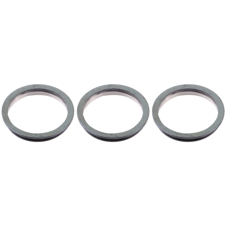 3 PCS Rear Camera Glass Lens Metal Protector Hoop Ring for iPhone 12 Pro Max(Aqua Blue)