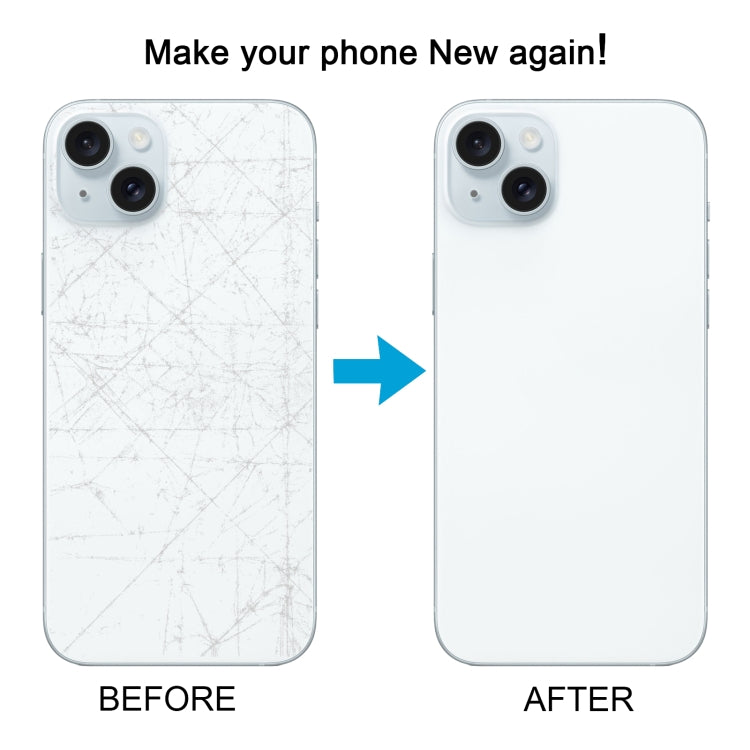 For iPhone 15 Plus Battery Back Cover with Camera Lens Cover + MagSafe Magnet(Blue)