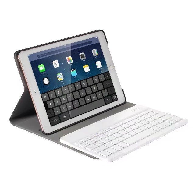 Detachable Bluetooth Keyboard + Horizontal Flip Leather Tablet Case with Holder for iPad Pro 9.7 inch, iPad Air, iPad Air 2, iPad 9.7 inch (2017), iPad 9.7 inch (2018) (Rose Gold) - For iPad Pro by PMC TechLife | Online Shopping South Africa | PMC TechLife