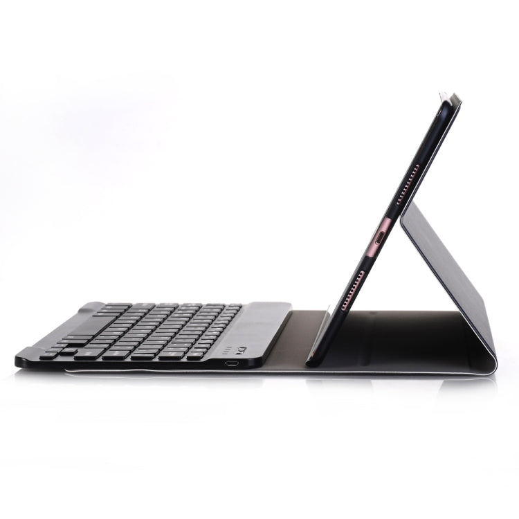 A102 For iPad 10.2 inch Ultra-thin Detachable Bluetooth Keyboard Leather Tablet Case with Stand Function(Rose Gold)