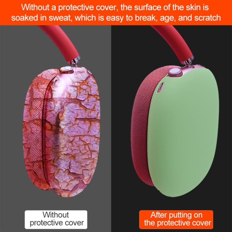 A Pair Full Coverage Anti-scratch Silicone Headphone Protective Case for AirPods Max(Silver Grey)