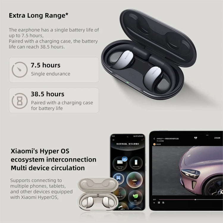 Original Xiaomi Bluetooth 5.3 Open-Ear Wireless Bluetooth Earbuds (Black)