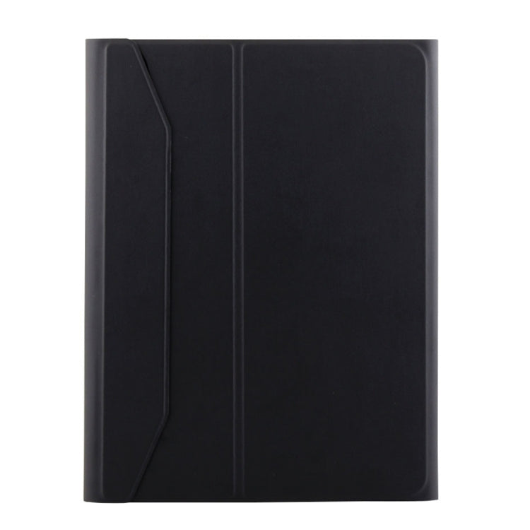 1139B Detachable Bluetooth 3.0 Aluminum Alloy Keyboard + Lambskin Texture Leather Tablet Case for iPad Pro 11 inch (2018), with Three-gear Adjustment / Magnetic / Sleep Function (Black Silver)