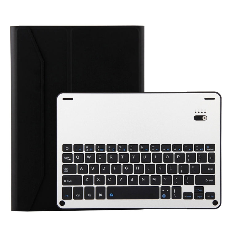 FT-1038B Detachable Bluetooth 3.0 Aluminum Alloy Keyboard + Lambskin Texture Leather Tablet Case for iPad Air / Air 2 / iPad Pro 9.7 inch, with Water Repellent / Three-gear Angle Adjustment / Magnetic / Sleep Function (Black)