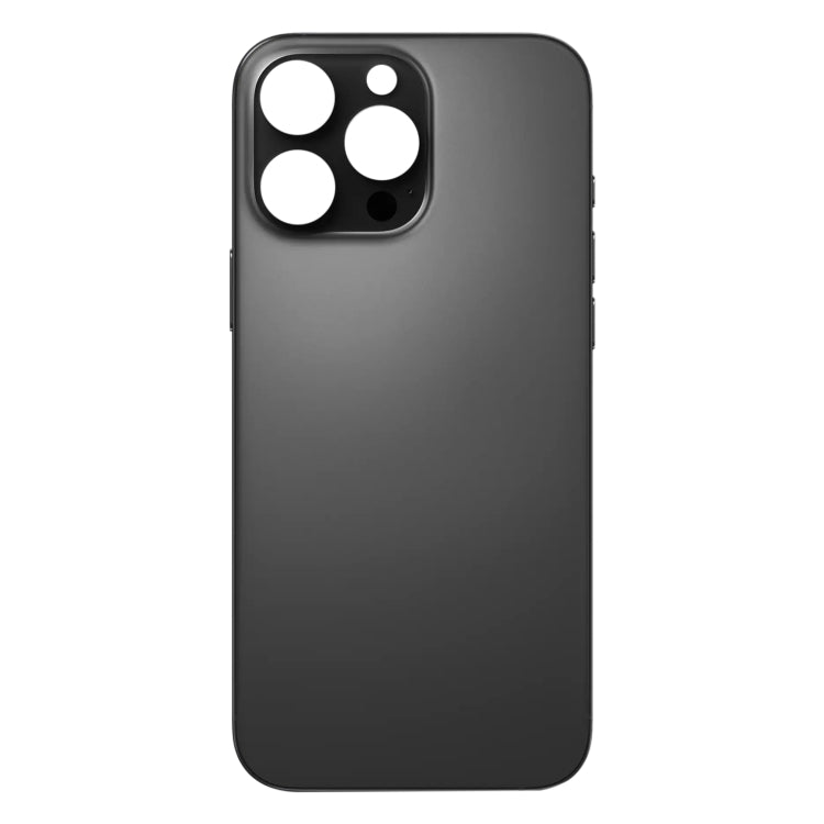 For iPhone 16 Pro Max Easy Replacement Big Camera Hole Glass Back Battery Cover(Black) - by PMC Jewellery | Online Shopping South Africa | PMC Jewellery | Buy Now Pay Later Mobicred