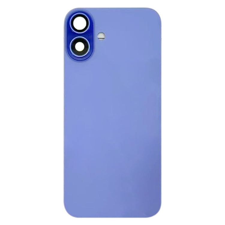 For iPhone 16 Plus Battery Back Cover with Camera Lens Cover(Cyan)