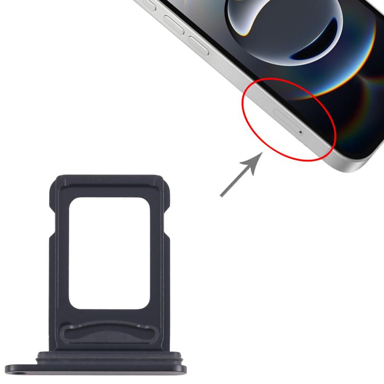 For iPhone 16e SIM + SIM Card Tray (Black) - by PMc TechLife | Online Shopping South Africa | PMc TechLife | Buy Now Pay Later Mobicred
