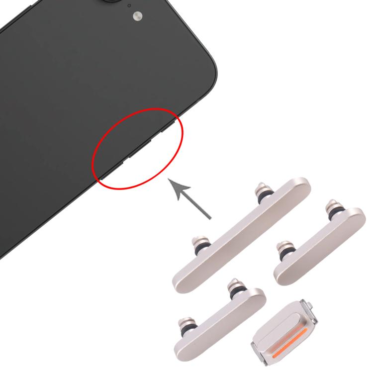 For iPhone 16e Power Button and Volume Control Button (Silver) - free shipping - PMC TechLife - Order now!