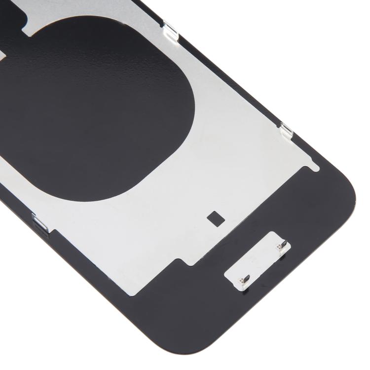 For iPhone 16e Glass Battery Back Cover with Camera Lens Cover(Black)