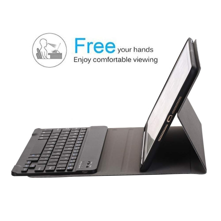 Detachable Bluetooth Keyboard + Horizontal Flip Leather Tablet Case with Holder & Pencil Holder for iPad Pro 9.7 inch, iPad Air, iPad Air 2, iPad 9.7 inch (2017), iPad 9.7 inch (2018) (Black)