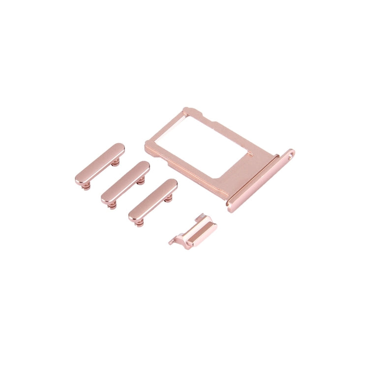 Card Tray + Volume Control Key + Power Button + Mute Switch Vibrator Key for iPhone 7(Rose Gold) - iPhone 7 Parts by PMc TechLife | Online Shopping South Africa | PMc TechLife | Buy Now Pay Later Mobicred