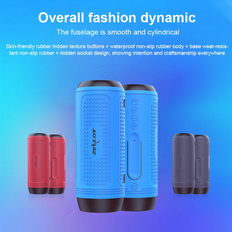 ZEALOT A1 Multifunctional Bass Wireless Bluetooth Speaker, Built-in Microphone, Support Bluetooth Call & AUX & TF Card & LED Lights (Blue) - free shipping - PMC Jewellery - Order now!