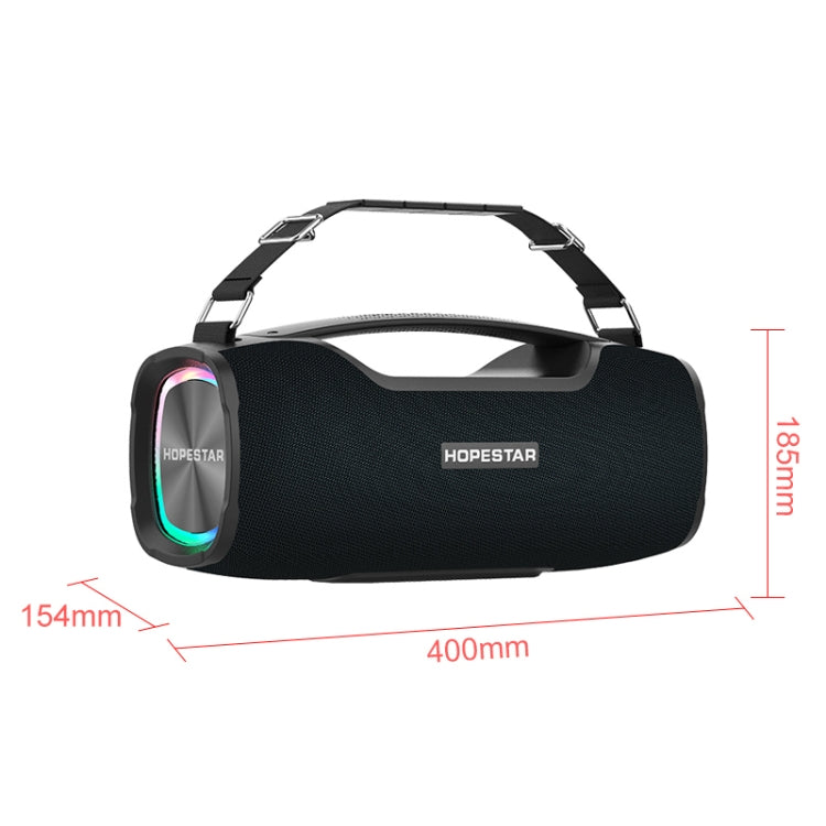 HOPESTAR A6X TWS Portable Outdoor Bluetooth Speaker with Colorful Music Lights, Support Power Bank & Hands-free Call & U Disk & TF Card & 3.5mm AUX(Black)