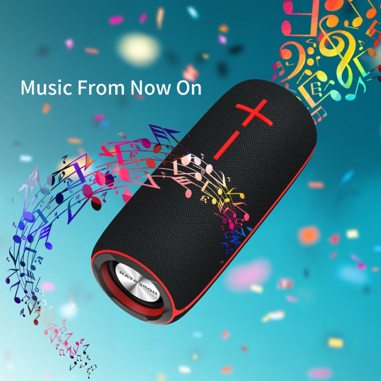 HOPESTAR P21 TWS Portable Outdoor Water-resistant Woven Textured Bluetooth Speaker, Support Hands-free Call & U Disk & TF Card & 3.5mm AUX & FM (Black)