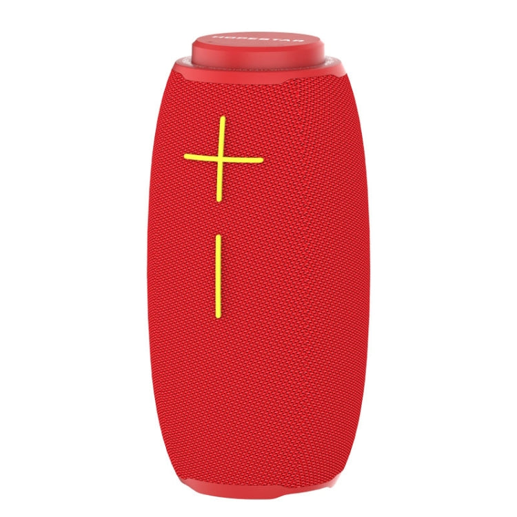 HOPESTAR P31 TWS Portable Outdoor Water-resistant Lens-style Head Bluetooth Speaker with LED Color Light, Support Hands-free Call & U Disk & TF Card & 3.5mm AUX & FM (Red)