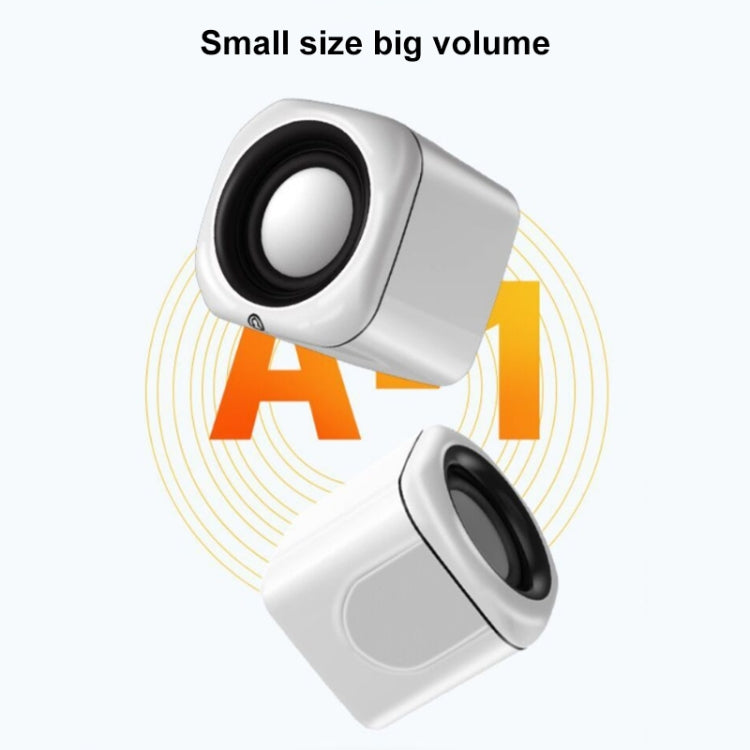 A1 Standard Version USB Wire-controlled Mini High Volume Wired Speaker, Cable Length: 1.1m(White) - by PMC Jewellery | Online Shopping South Africa | PMC Jewellery | Buy Now Pay Later Mobicred