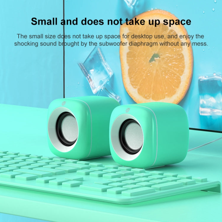 A1 USB Wire-controlled 9D Subwoofer Sound Mini Wired Speaker, Premium Version(White) - by PMC Jewellery | Online Shopping South Africa | PMC Jewellery | Buy Now Pay Later Mobicred