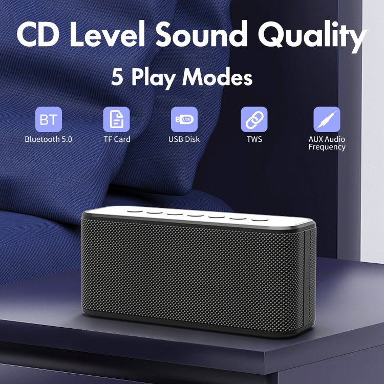 XDOBO X8 Plus 80W Wireless Bluetooth Speaker Outdoor Subwoofer Support TWS & TF Card & U Disk (Black)