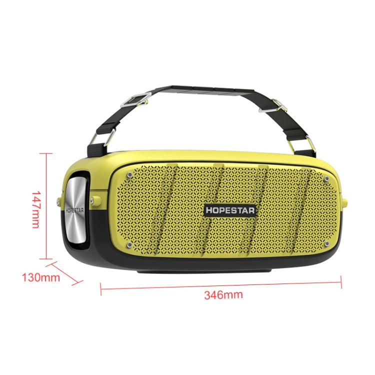HOPESTAR A20 Pro TWS Portable Outdoor Waterproof Subwoofer Bluetooth Speaker with Microphone, Support Power Bank & Hands-free Call & U Disk & TF Card & 3.5mm AUX (Yellow) - free shipping - PMC Jewellery - Order now!