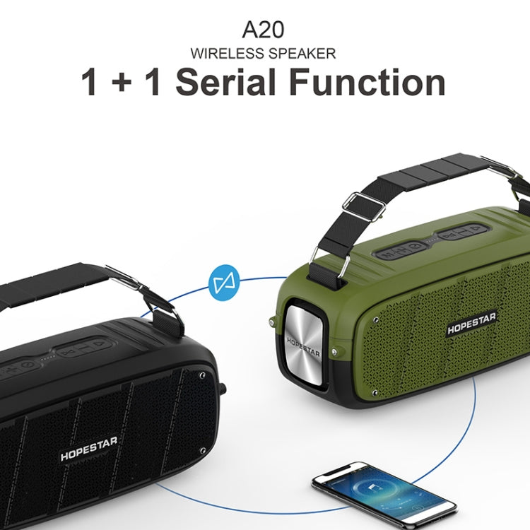 HOPESTAR A20 Pro TWS Portable Outdoor Waterproof Subwoofer Bluetooth Speaker with Microphone, Support Power Bank & Hands-free Call & U Disk & TF Card & 3.5mm AUX (Yellow) - free shipping - PMC Jewellery - Order now!